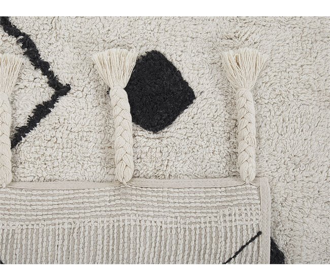 Beliani Pelos curtos KHEMISSET 140x200 Branco/ Bege