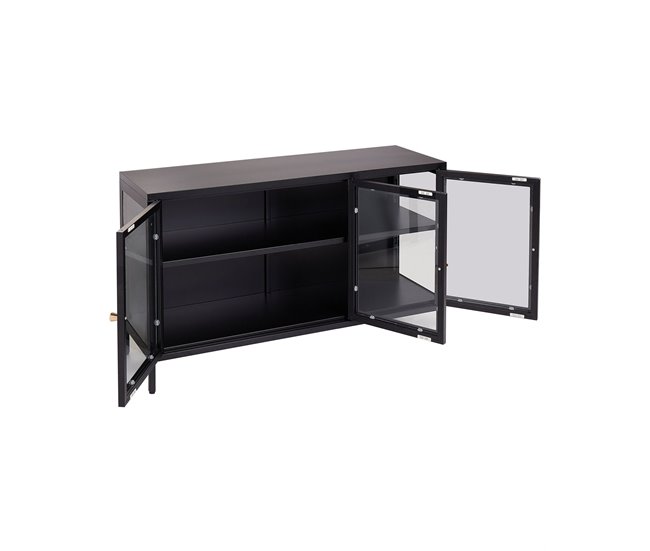 Beliani Vitrina NEWPORT 115 Preto