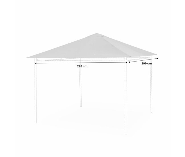 Capa de telhado para gazebo Elusa - capa de pérgola 299x299 Cinza