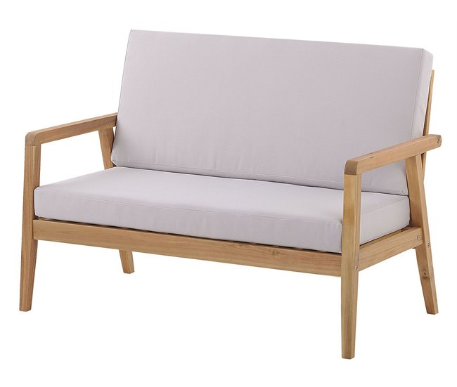 Beliani Conjunto de jardín Madera de acacia PALLANO Cinza Escuro