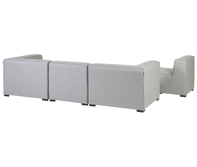 Beliani Conjunto lounge AREZZO Cinza Claro