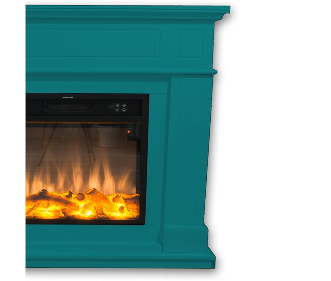 Lareira Eléctrica De Parede Turquoise FUEGO-ALBERTO-TURQUESA Turquesa