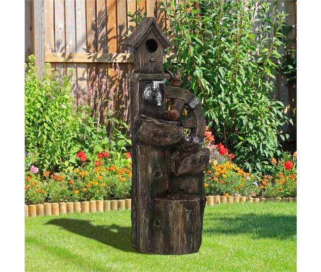 Fonte de Jardim Resina Outsunny Multicor