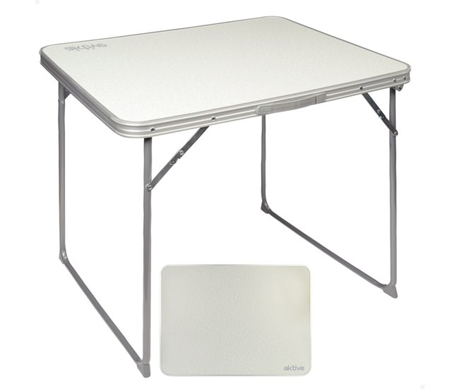 Mesa dobrável para campismo Aktive branco Branco