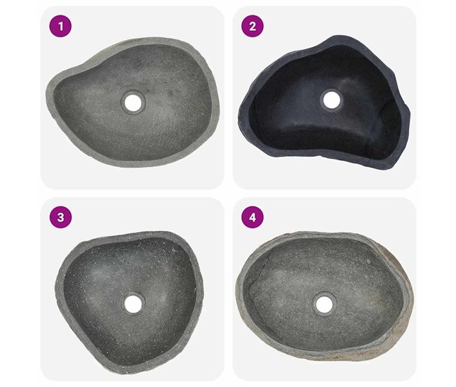 Lavatório - Lavabo - Pia de banheiro oval Antracite