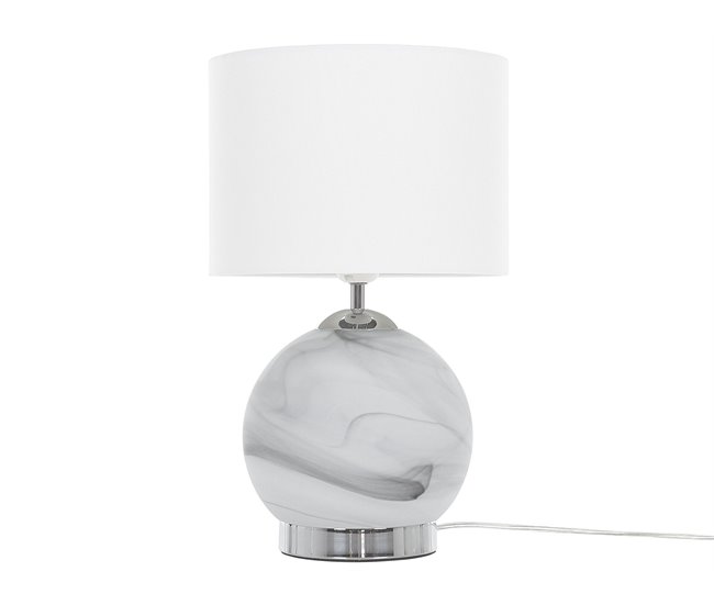 Beliani Candeeiro de mesa UELE Branco