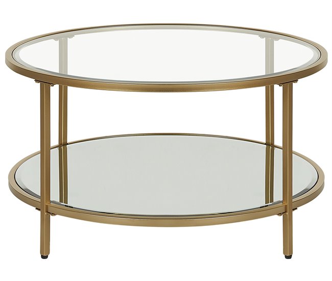 Beliani Mesa de centro BIRNEY 70x70 Dourado