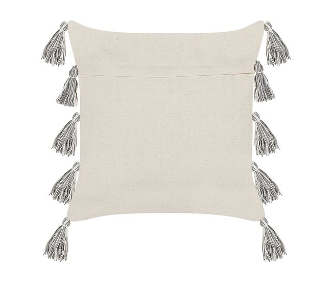 Beliani Almofada decorativa HELICONIA 45x45 Cinza