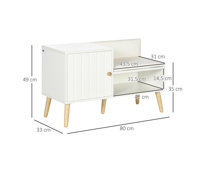 Banco Sapateira 80 Branco