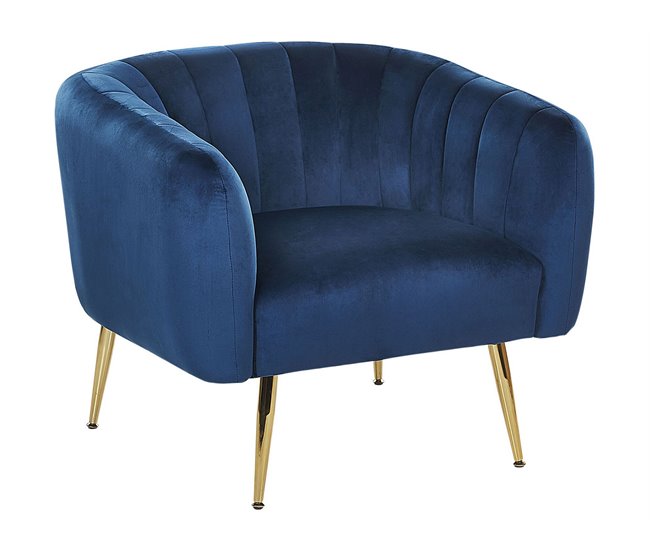 Beliani Sillón LACONIA Azul