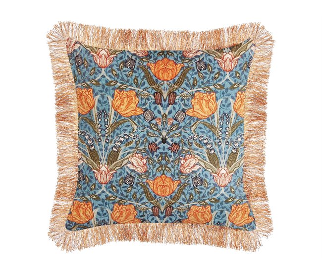 Beliani Cojín decorativo MITELLA Azul