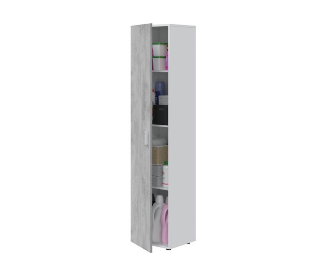 Armário multifunções 1 porta 41 Branco/cinza