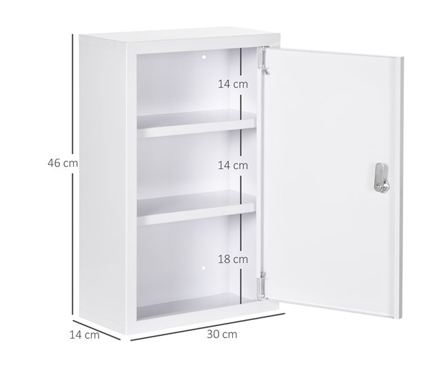 Armário Farmácia Aço Laminado a Frio kleankin Branco