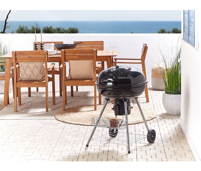 Beliani Barbacoa de carbón MARAPI Preto