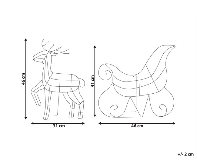 Beliani Decoração LED SAIJA Cinza