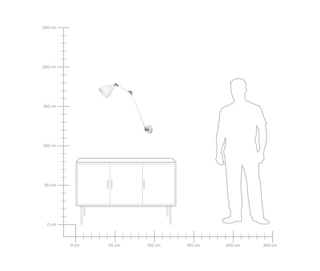 Beliani Lámpara de pared MISSISSIPPI Branco