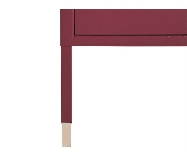 Beliani Mesinha de cabeceira OSSETT Vermelho