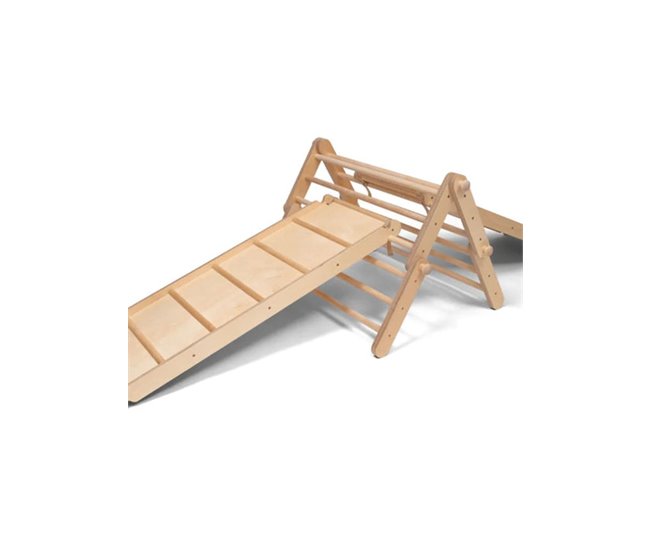 Triângulo de escalada ajustável de 4 segmentos pikler mopitri - 2 rampas