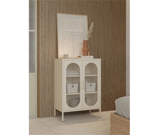 Aparador DIORA 100x70x40cm 2 portas Creme
