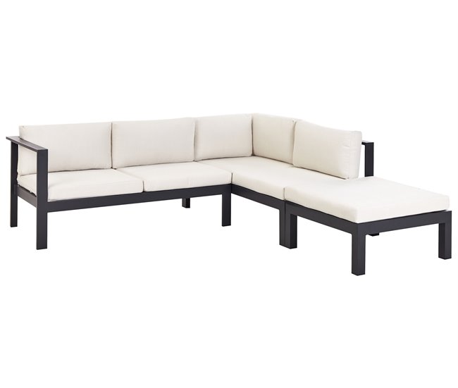 Beliani Conjunto de jardín MESSINA Creme