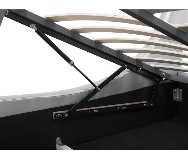 Beliani Cama com estrado Pele sintética AVIGNON 205x221 Cinza