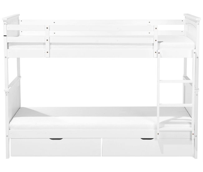 Beliani Beliche Pinho ALBON 97x208 Branco