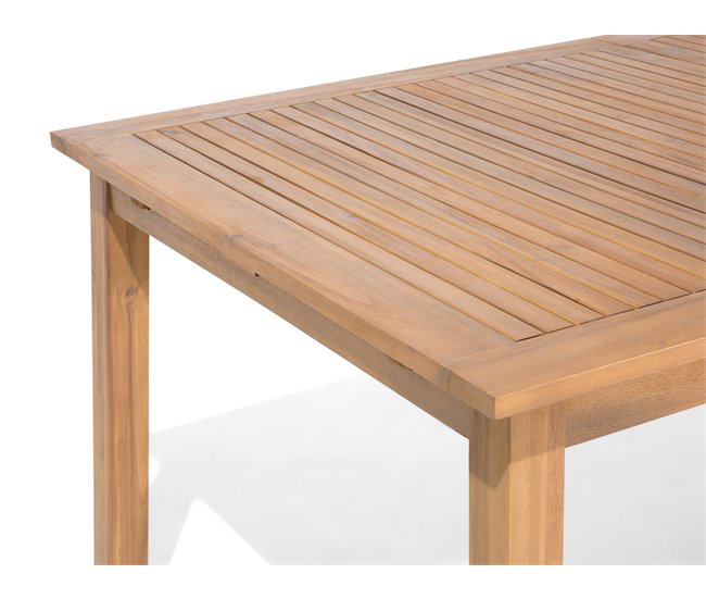 Beliani Conjunto de comedor CESANA Castanho