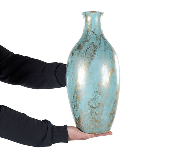 Beliani Jarro decorativo DIKAJA Turquesa