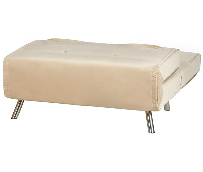 Beliani Sofá-cama Veludo FARRIS Areia