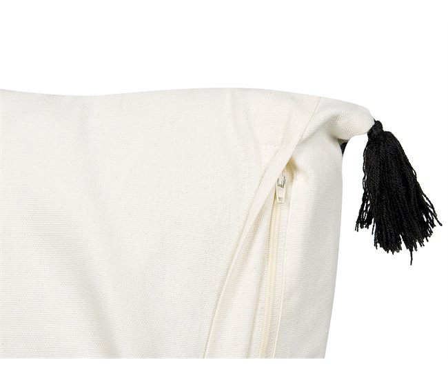 Beliani Almofada decorativa MAYS Branco/ Bege