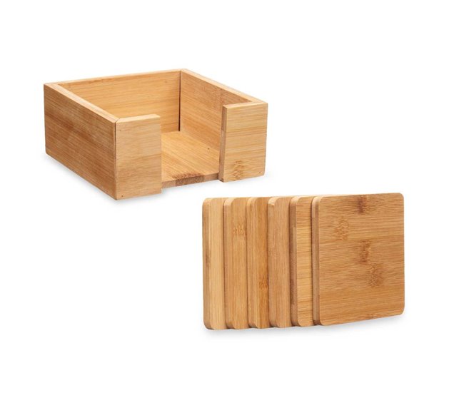 Conjunto de 6 bases para copos que suportam a coleção KINVARA Natural