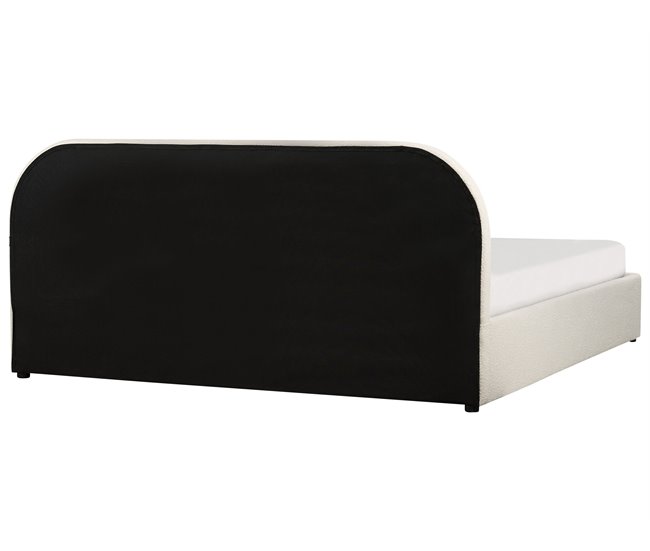 Beliani Cama com armazenamento Bouclé QUILLIEN 192x217 Bege
