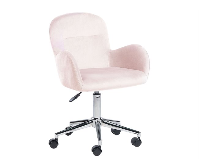 Beliani Cadeira de escritório PRIDDY Rosa