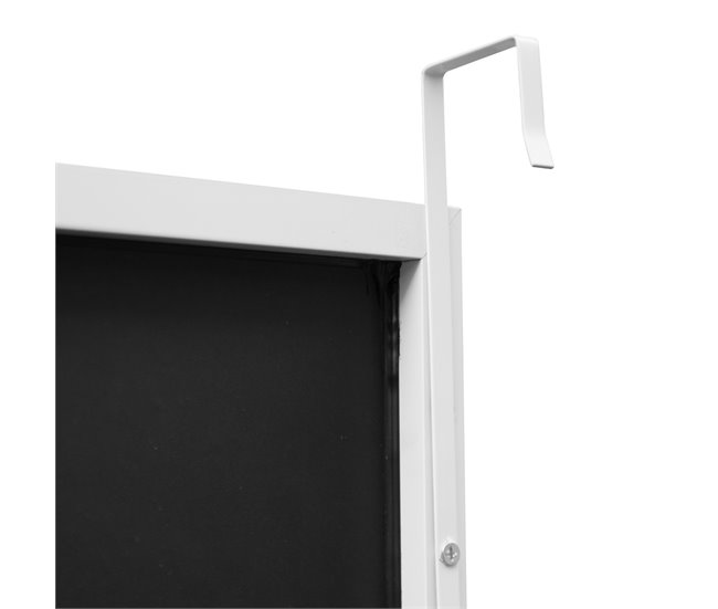 [en.casa] Espelho de porta Lesina com 2 ganchos de alumínio 120x37cm - Preto [en.casa] 37x2 Branco