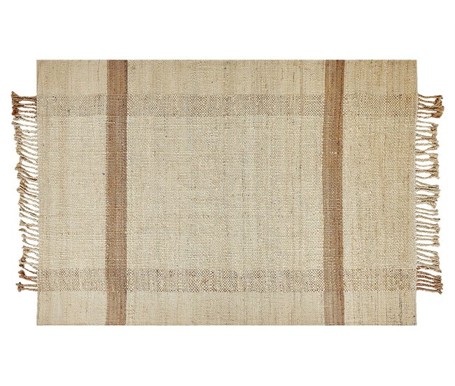Beliani De tejido plano YELMEZ 140x200 Bege