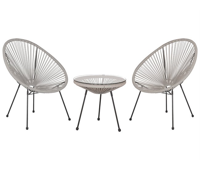 Beliani Conjunto bistrô ACAPULCO II Branco