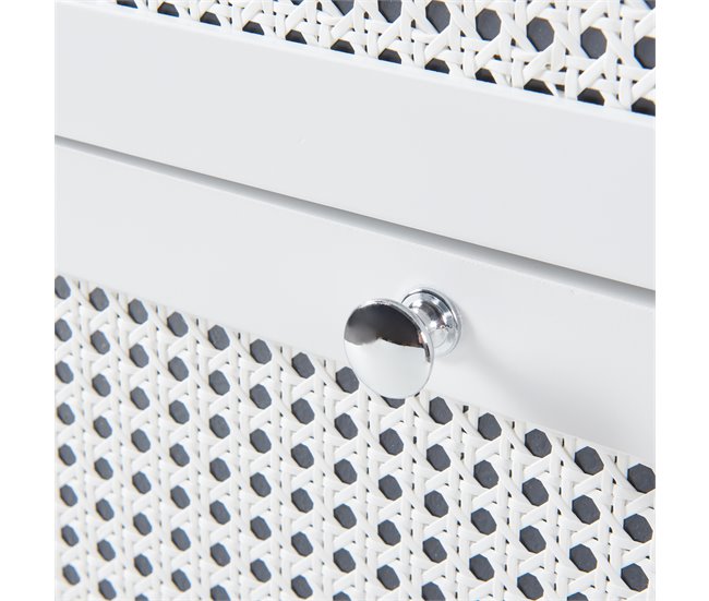 Armário para lavandaria Karlsøy com cesto extraível MDF Branco