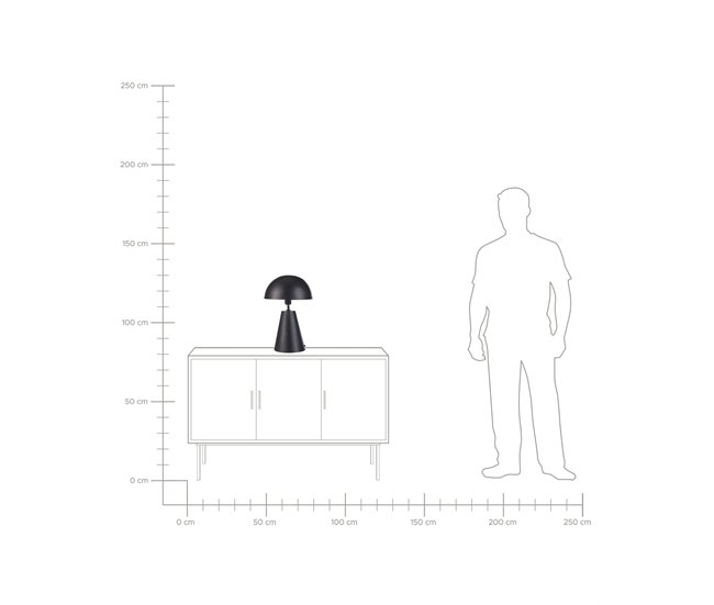 Beliani Candeeiro de mesa PALMIET Preto