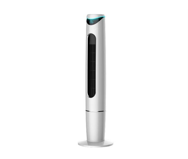 Ar condicionado evaporativo de torre digital com controlo remoto Branco