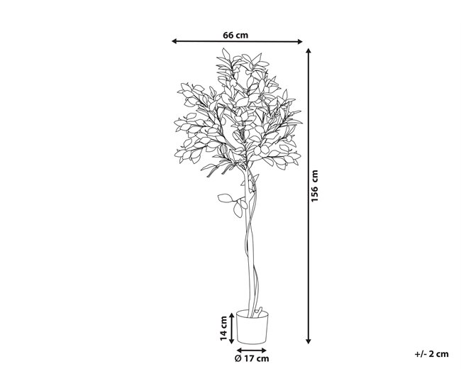 Beliani Planta artificial limoeiro Verde