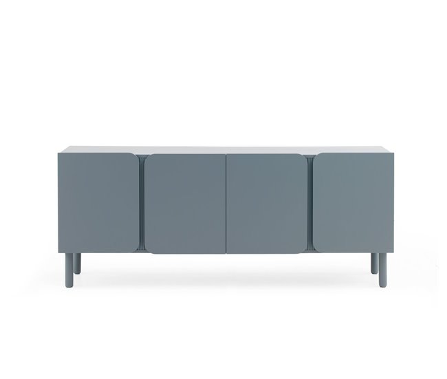 Aparador com cantos arredondados nos cantos das portas 180 Azul