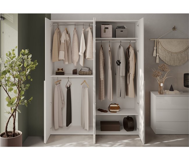 Conjunto de quarto completo NAPOLI com espelho Branco