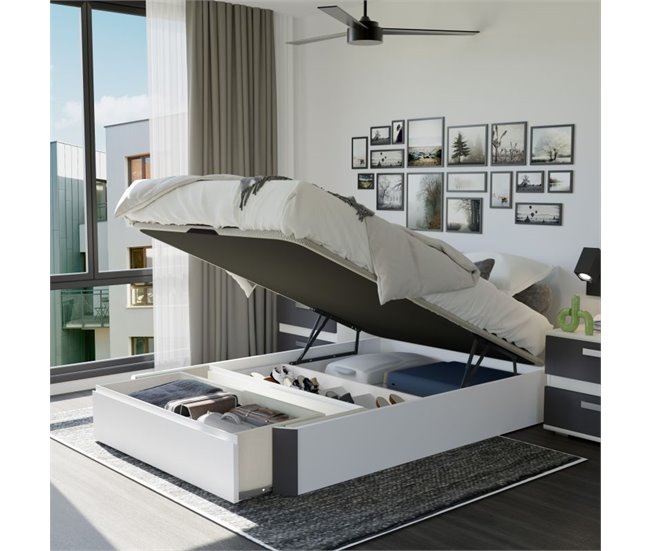 Sommier rebatível luxo S-Max 3D 135x190 Branco/cinza