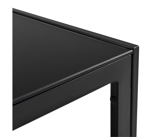 [casa.pro] Conjunto de mobiliário de jardim 2x cadeiras de jardim Preto