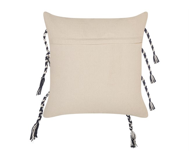 Beliani Almofada decorativa ENDIVE Preto