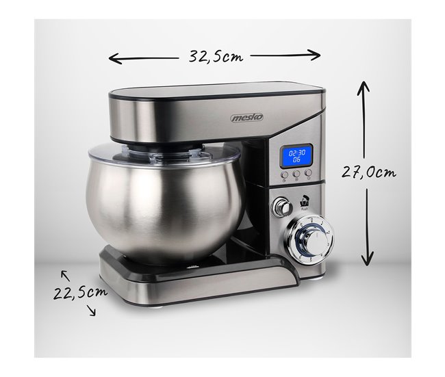 Batedeira com Taça Mesko MS4228 Inoxidavel