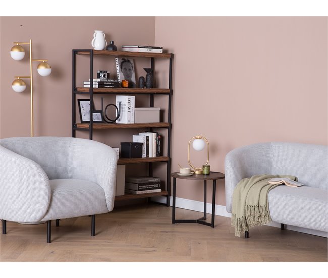 Beliani Candeeiro de mesa YANKEE Dourado