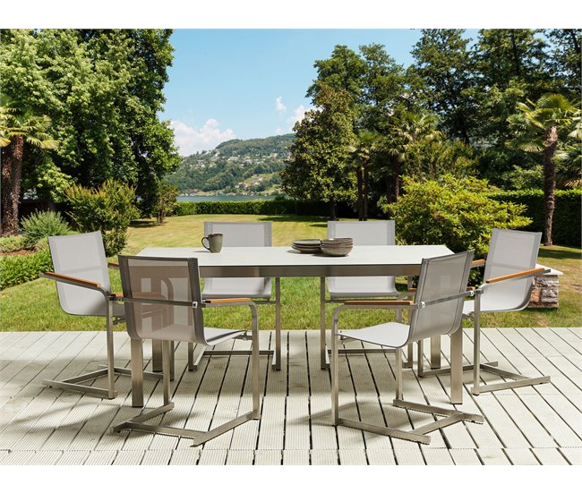 Beliani Mesa de refeição COSOLETO 90x180 Branco