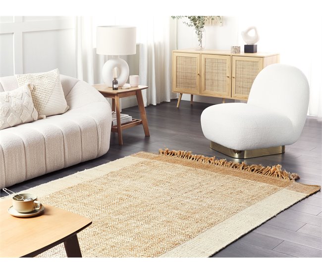 Beliani De tejido plano DEDEMLI 160x230 Bege