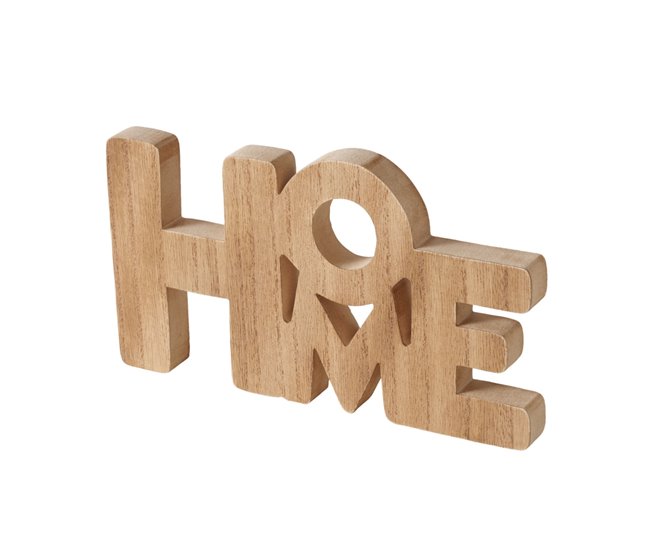 Figura HOME/LOVE sortida da marca BOLTZE Madeira